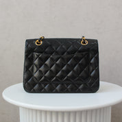 Chanel Full Flap zwart 24k ghw Crossbody (1986-1988)
