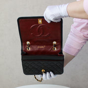 Chanel Full Flap zwart 24k ghw Crossbody (1986-1988)