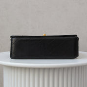 Chanel Full Flap zwart 24k ghw Crossbody (1986-1988)