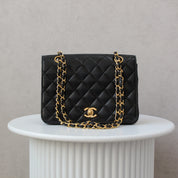 Chanel Full Flap zwart 24k ghw Crossbody (1986-1988)