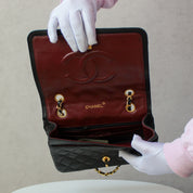 Chanel Full Flap zwart 24k ghw Crossbody (1986-1988)