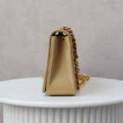 Chanel Full Flap Beige 24k ghw Crossbody (1989-1991)