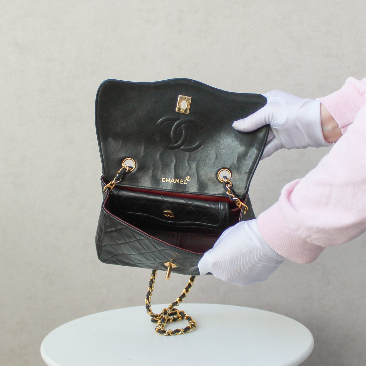 Chanel Crossbody Single Flap + Portemonnee 24k ghw (1989-1991)