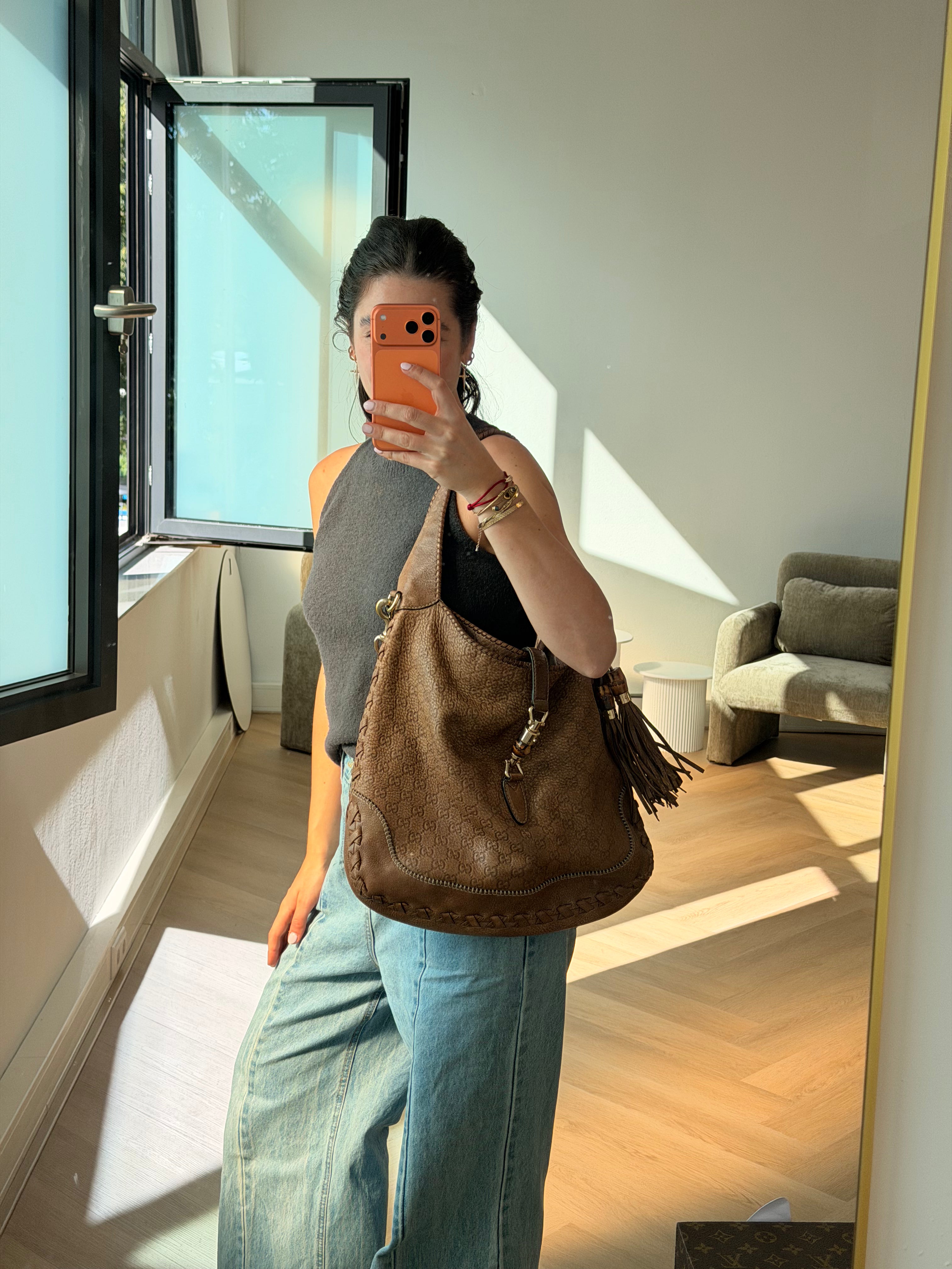 Gucci Babouska Bamboo Hobo