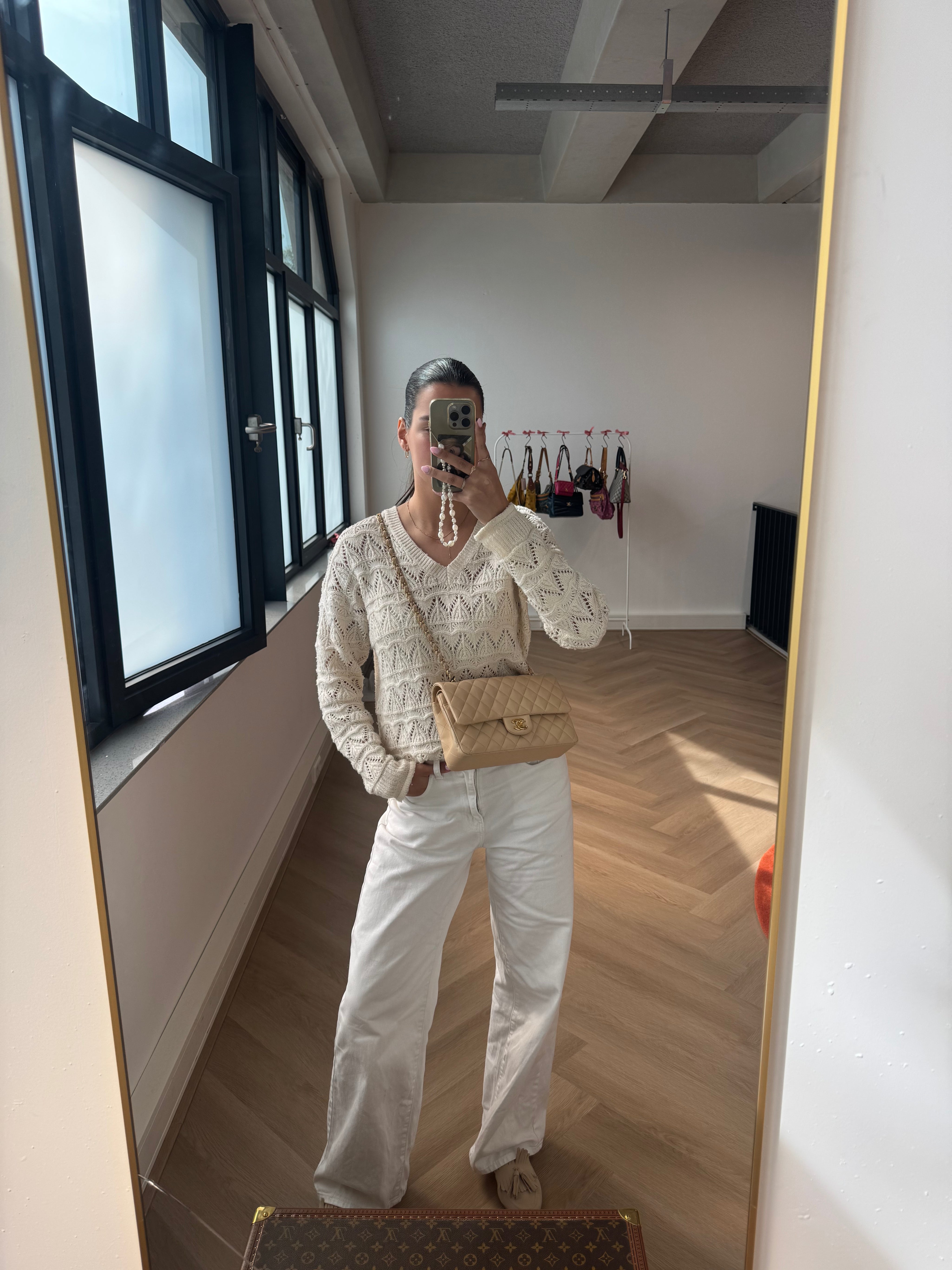 CHANEL Classic Double Flap Beige