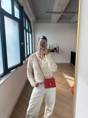 Chanel Mini Square Red 24k Ghw
