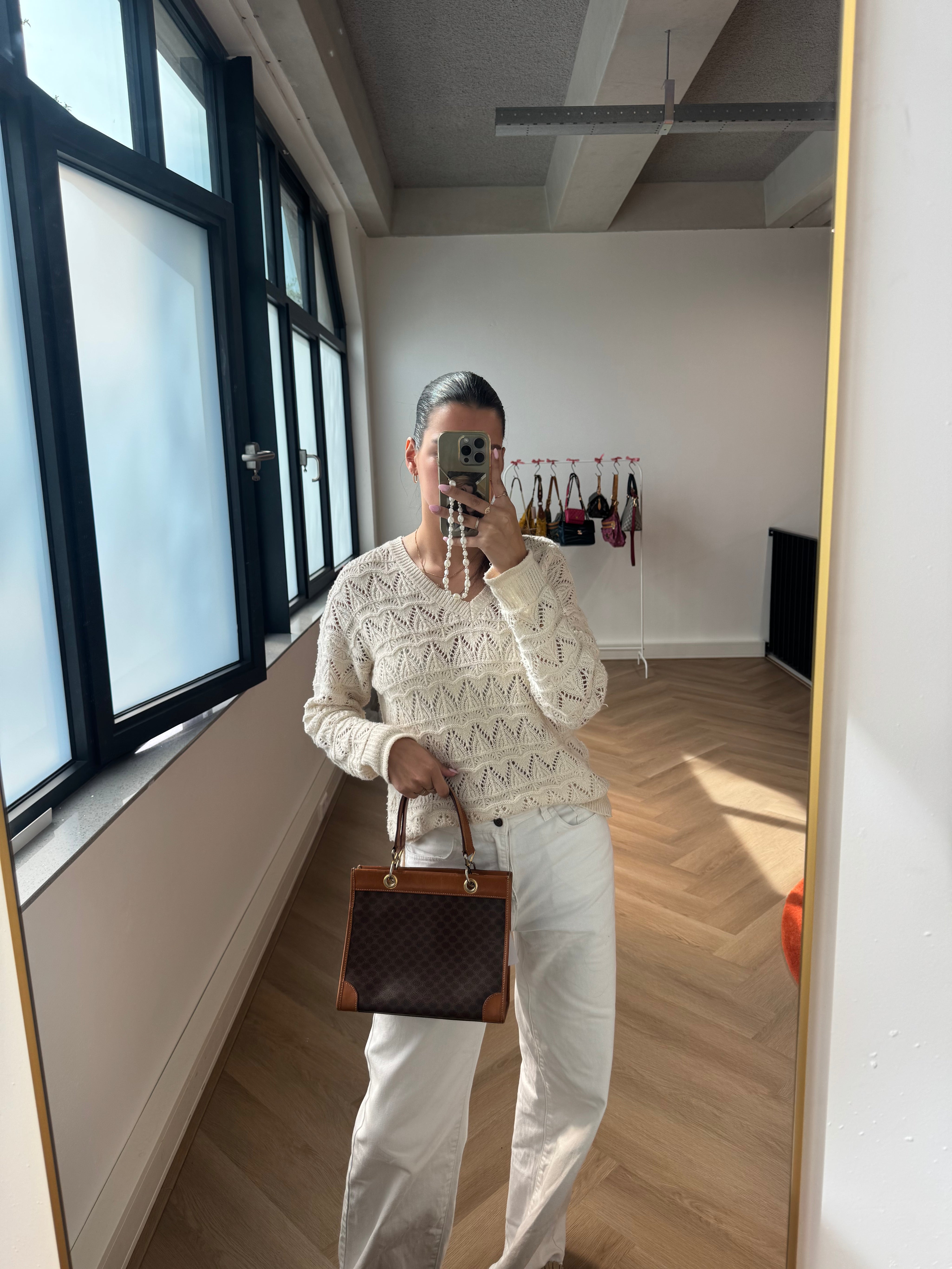 Celine Leather Tote Bag