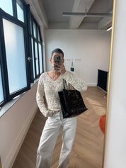 Chanel Tote Patent Leer Matelasse Chain Coco Charm
