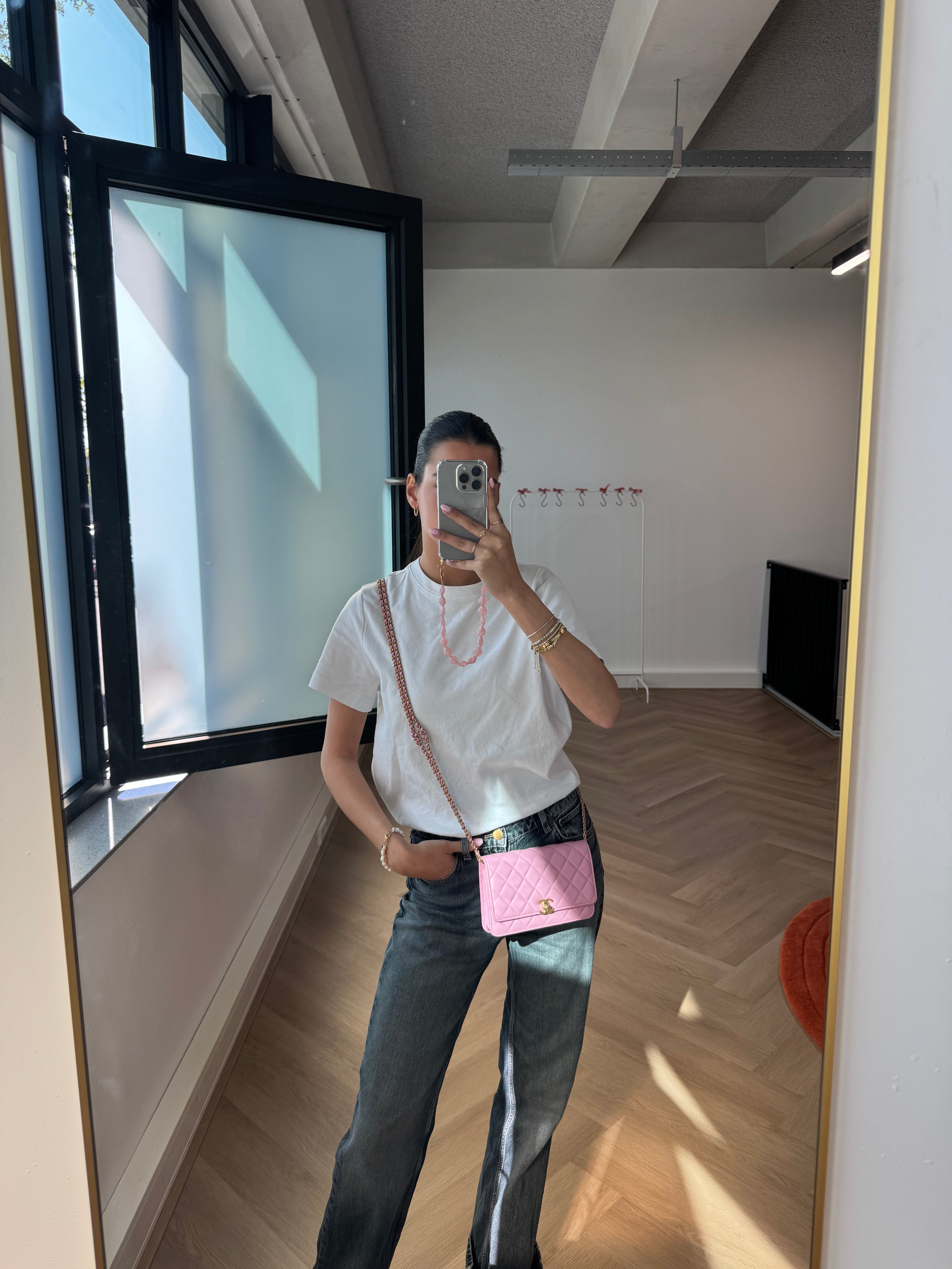 Chanel Secret CC WOC Pink Double Chain