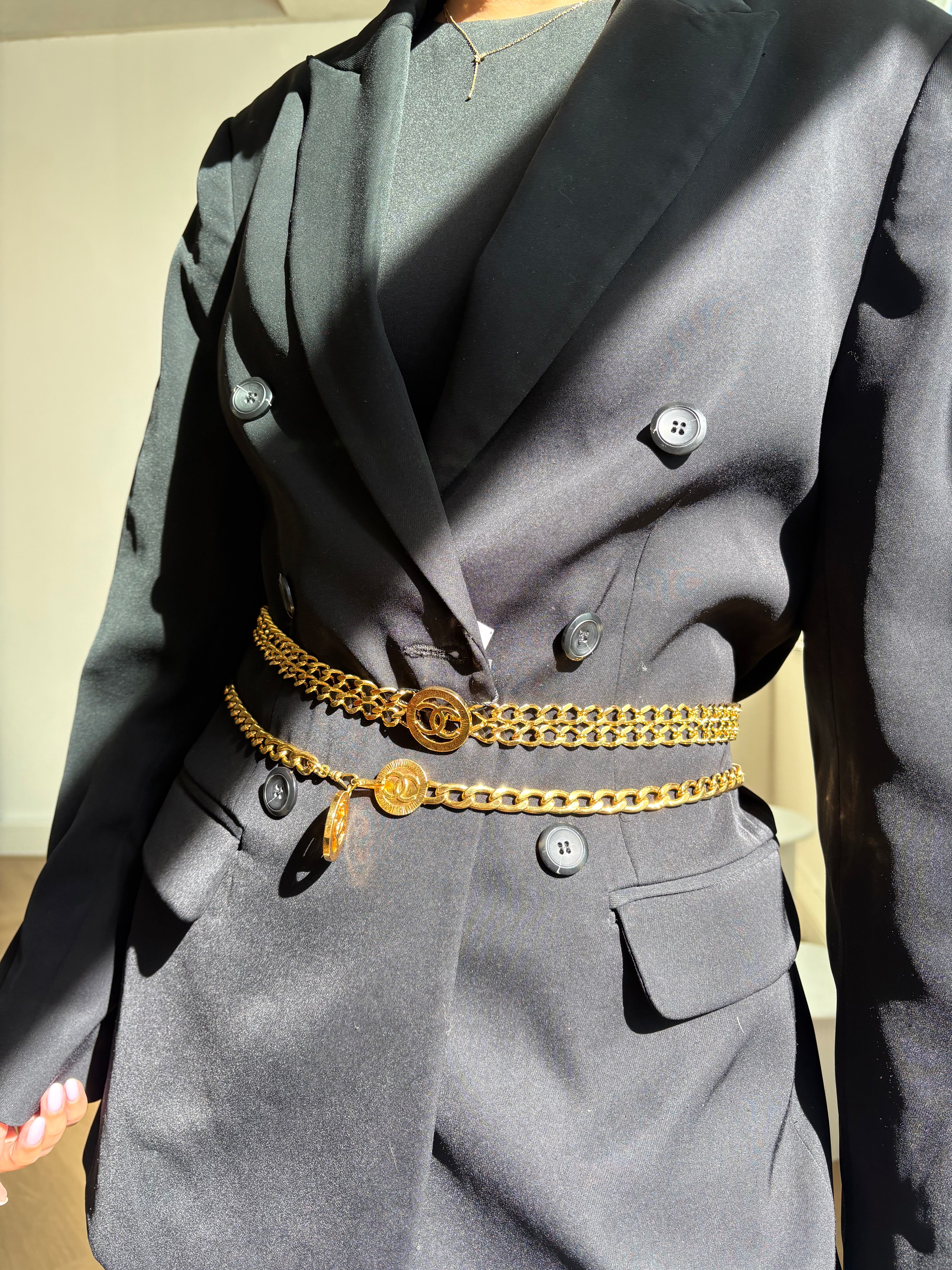 Chanel Single Chain Coin Belt - Maat 74