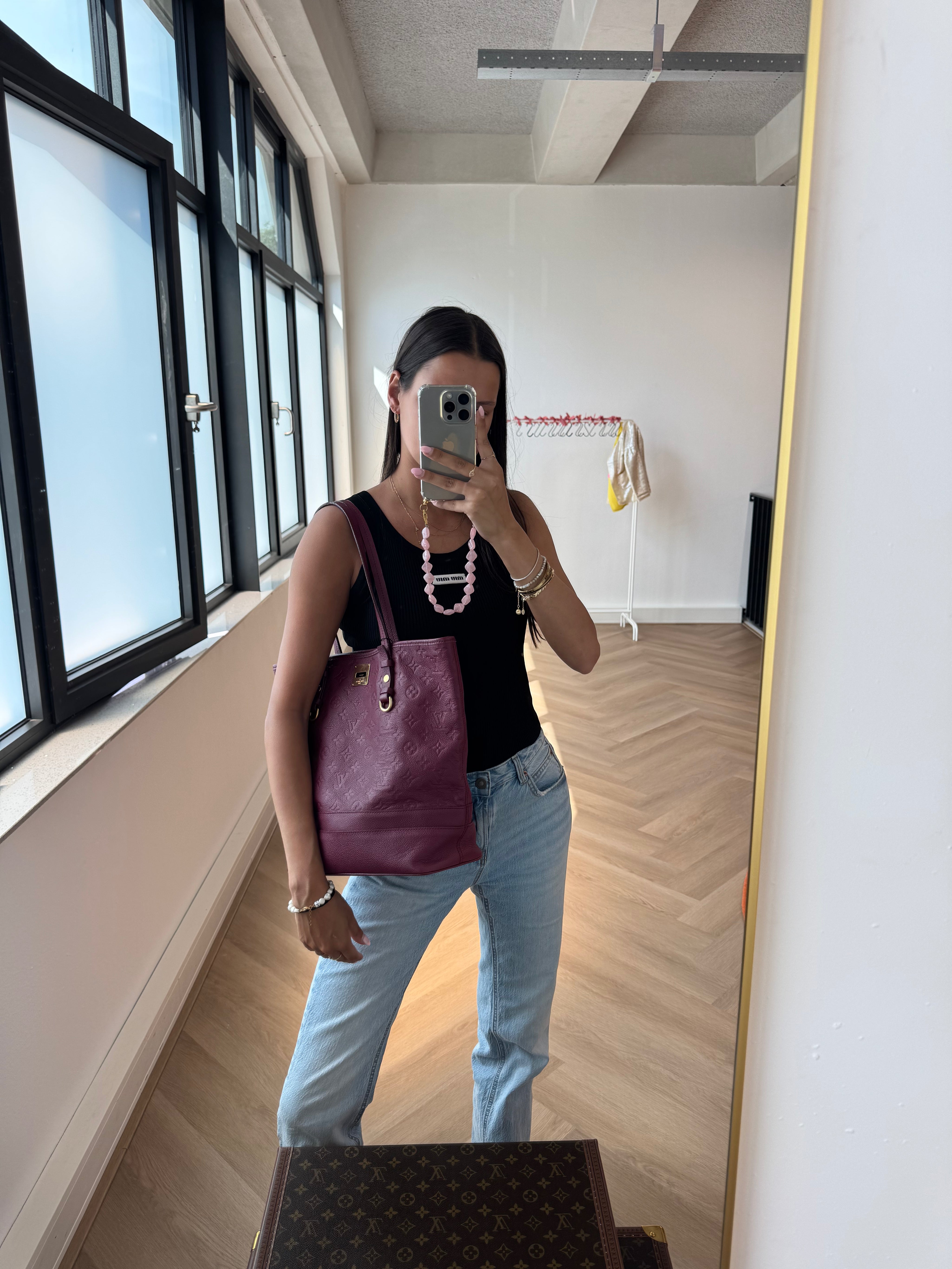 Louis Vuitton Citadine Empreinte Tote Purple