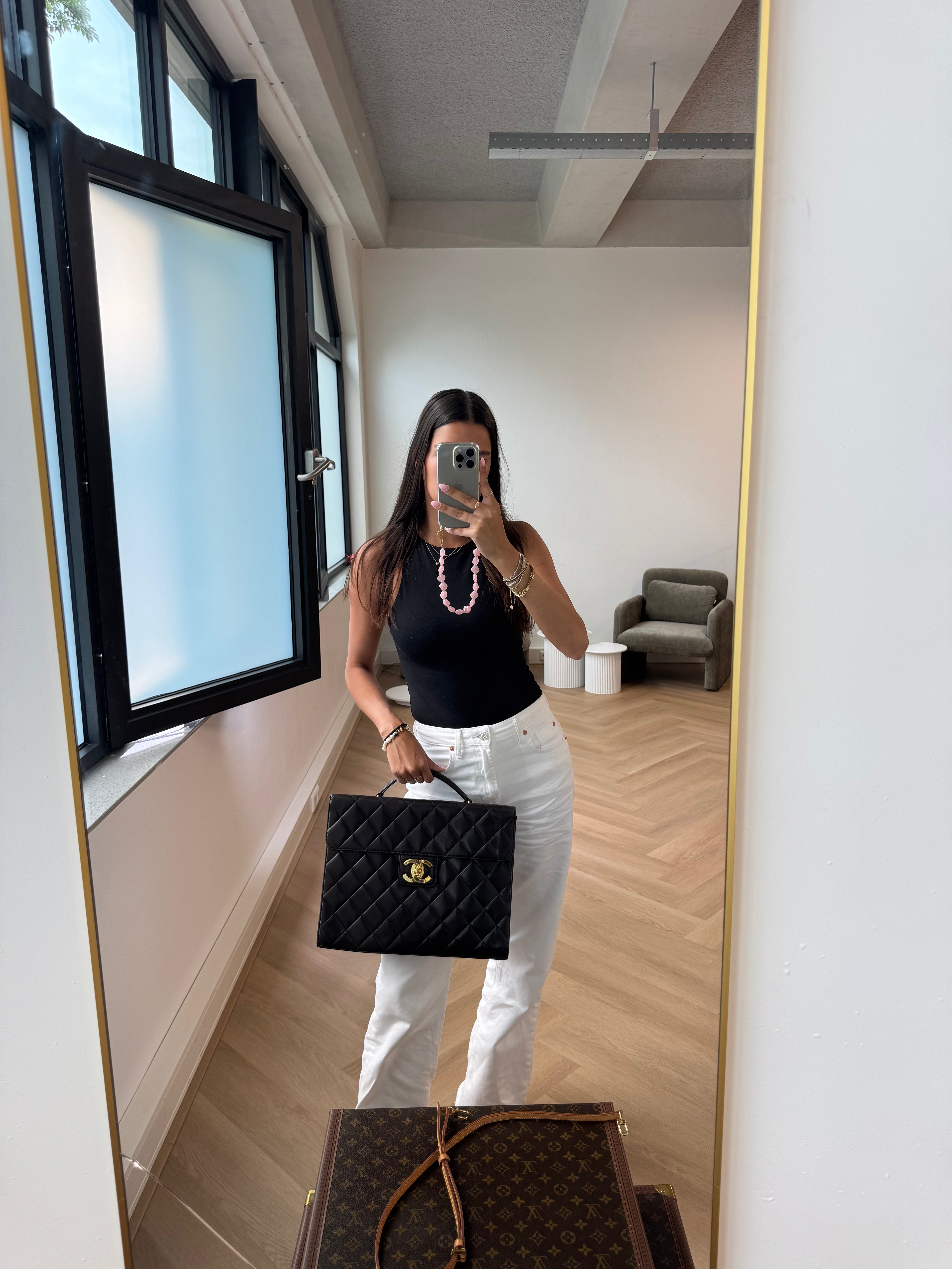 Chanel Laptop Bag Matelasse Lambskin