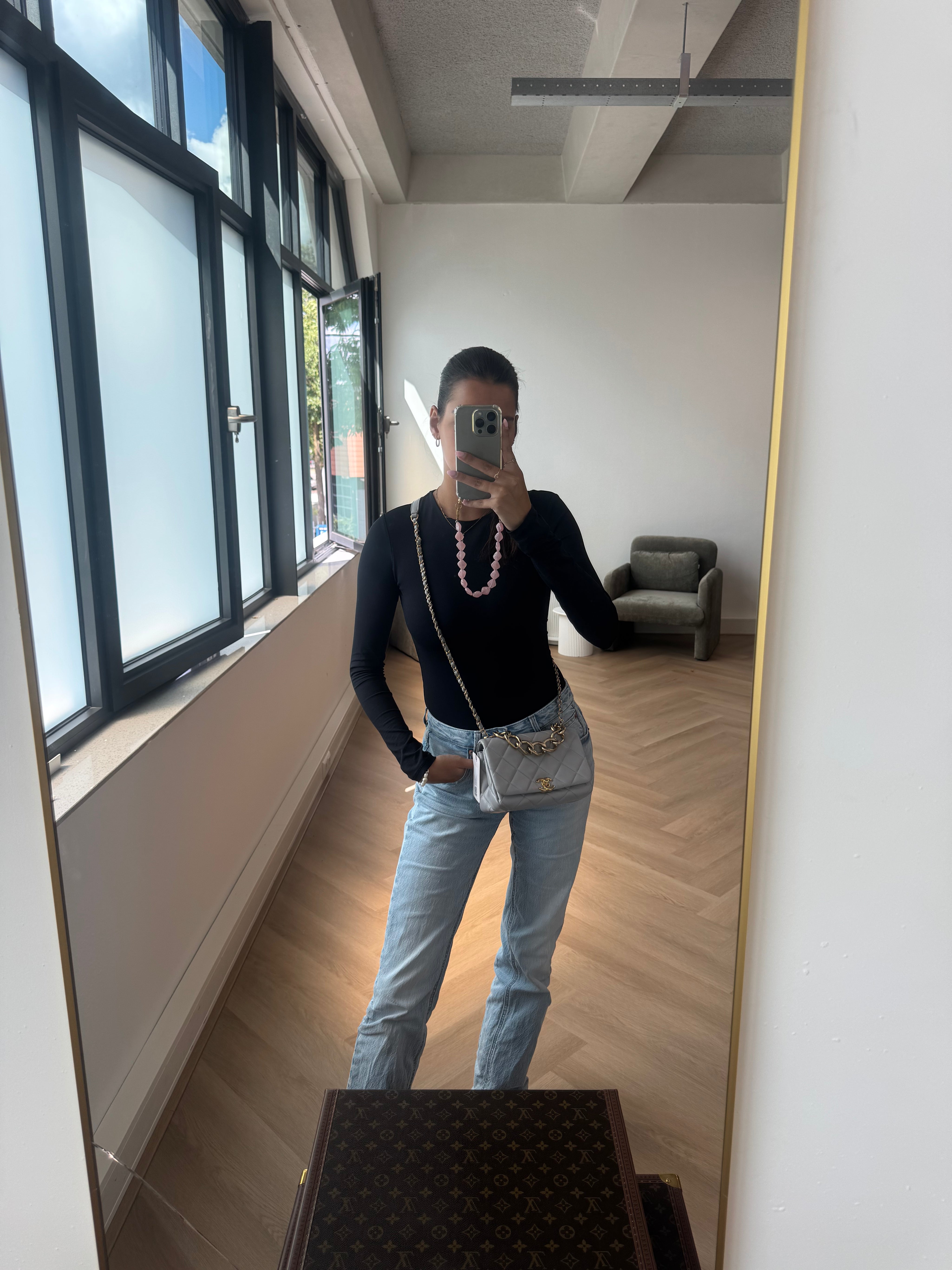 Chanel Mini Full Flapbag Grey
