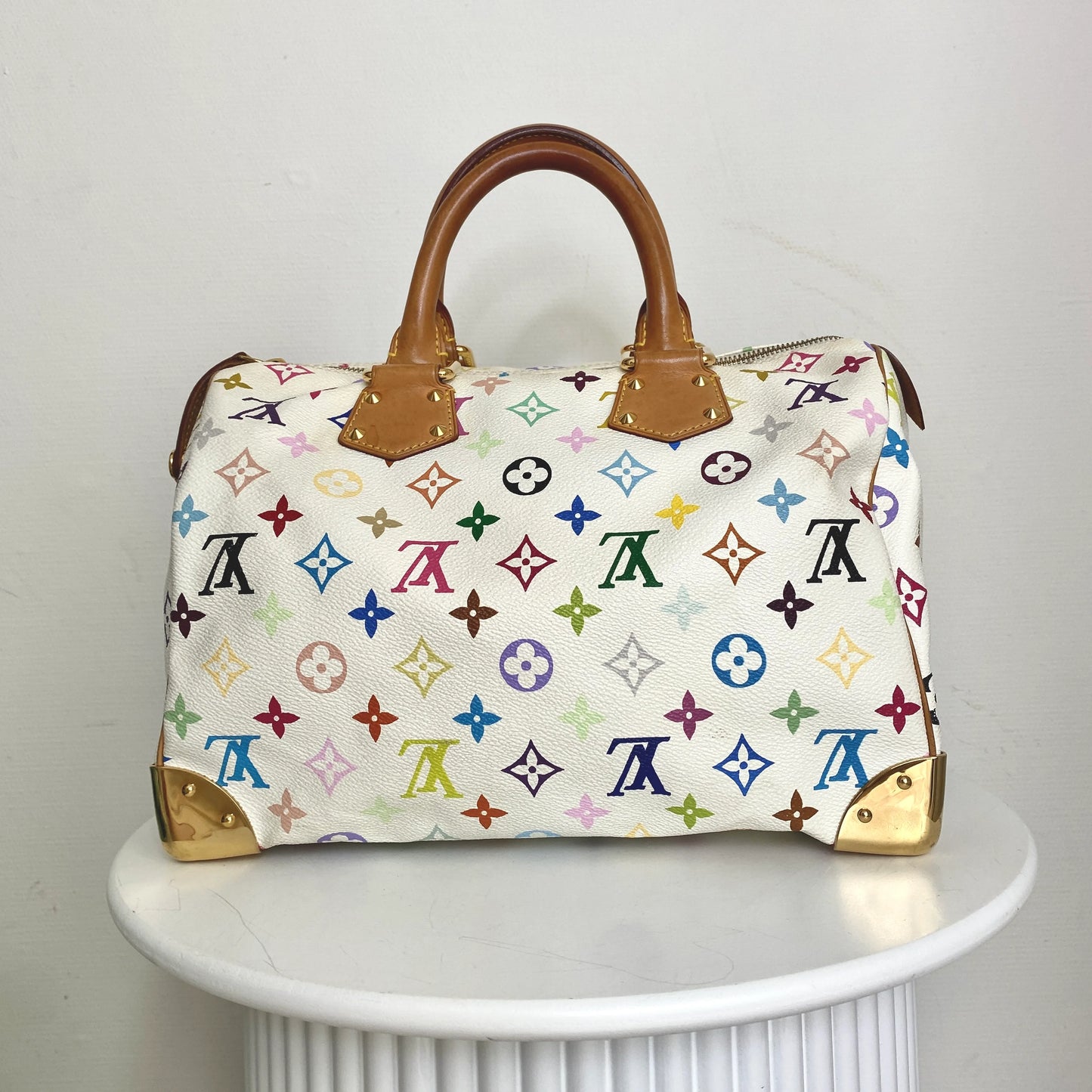 Louis Vuitton Speedy 30 Multicolor White Limited Edition