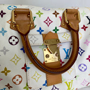 Louis Vuitton Speedy 30 Multicolor White Limited Edition