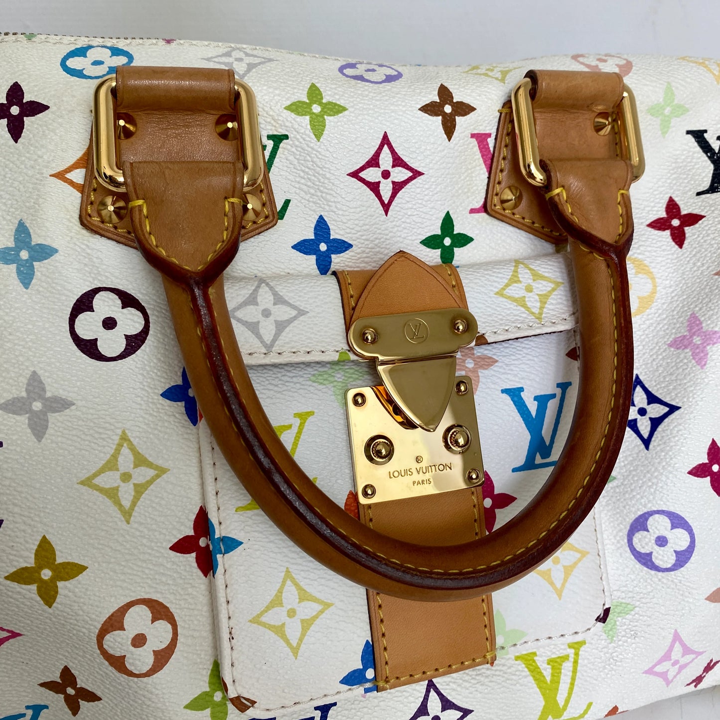 Louis Vuitton Speedy 30 Multicolor White Limited Edition