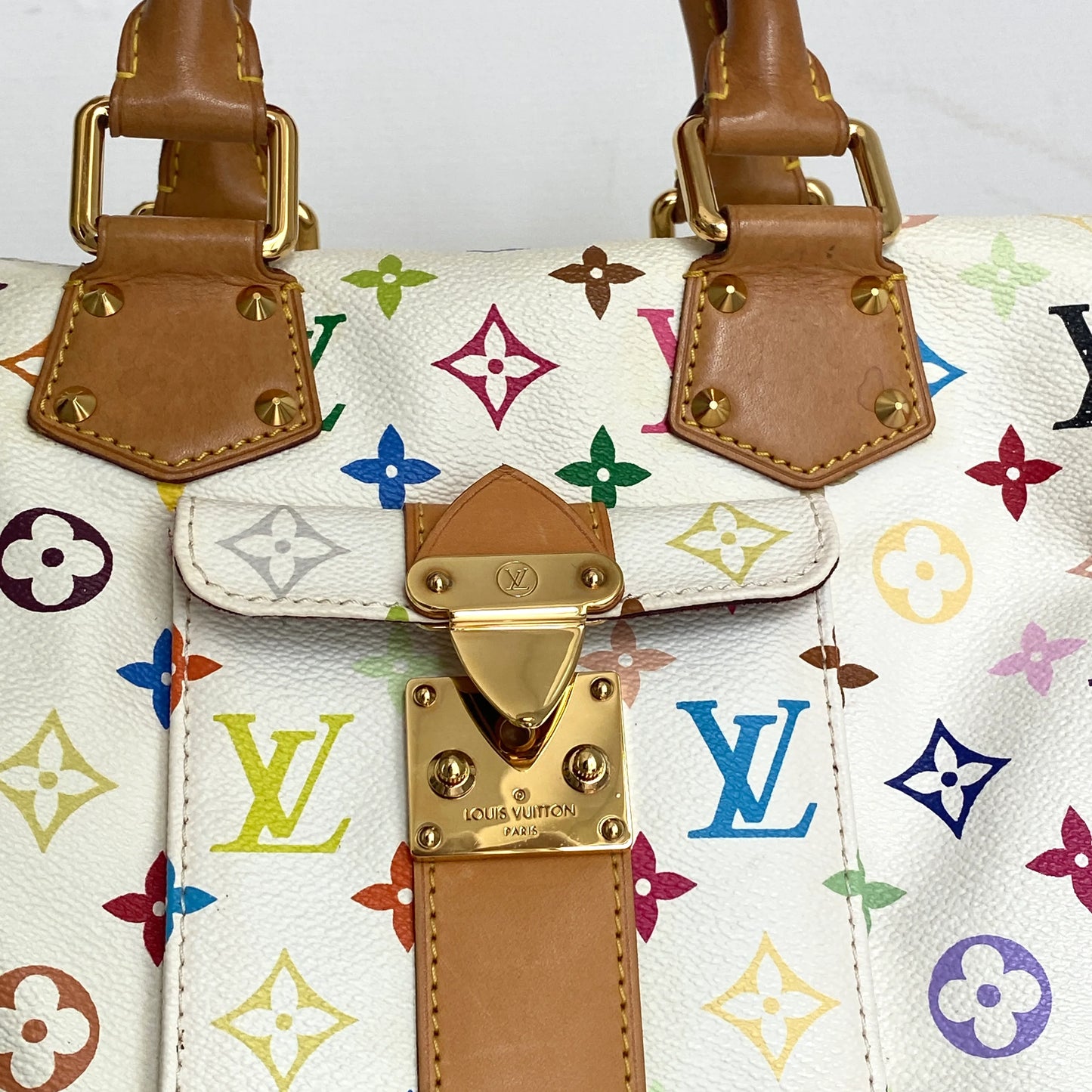 Louis Vuitton Speedy 30 Multicolor White Limited Edition