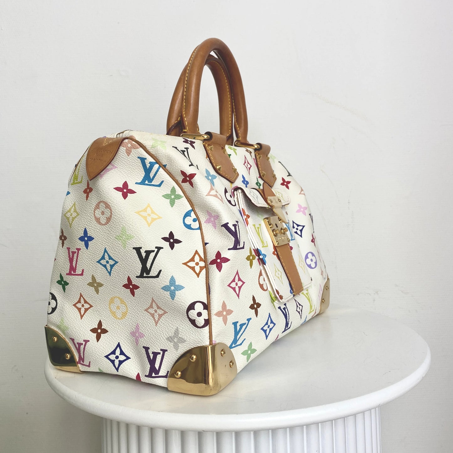 Louis Vuitton Speedy 30 Multicolor White Limited Edition