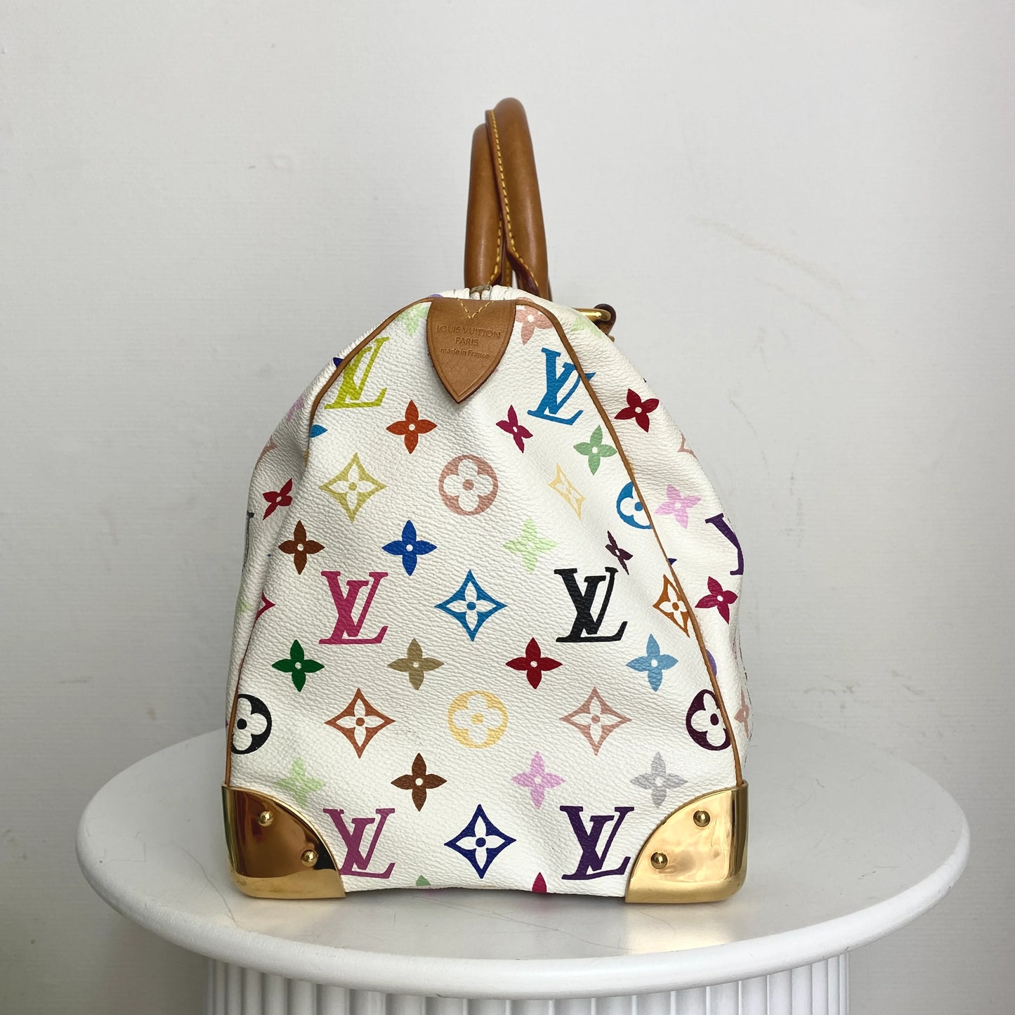 Louis Vuitton Speedy 30 Multicolor White Limited Edition