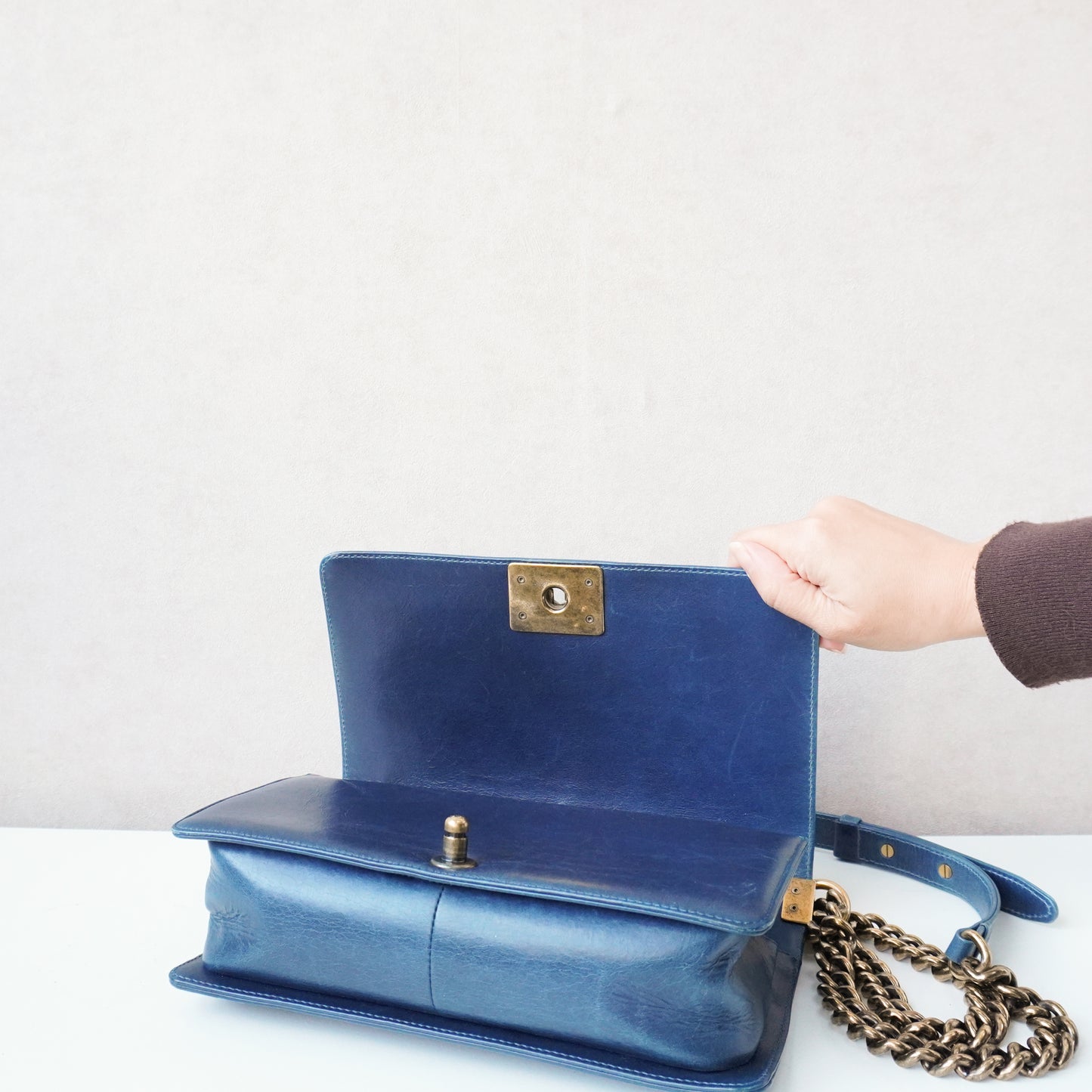 Chanel Boy Bag Petrol Blue - Medium