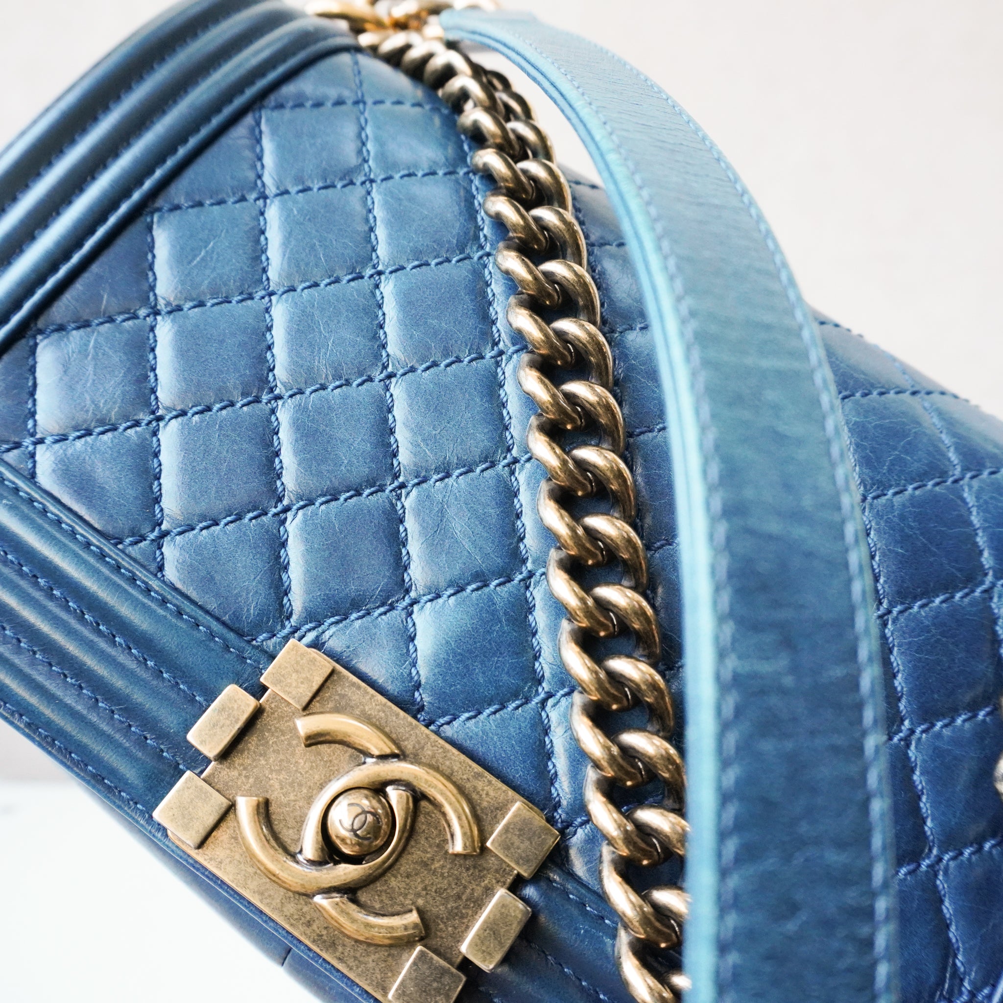 Chanel Boy Bag Petrol Blue - Medium