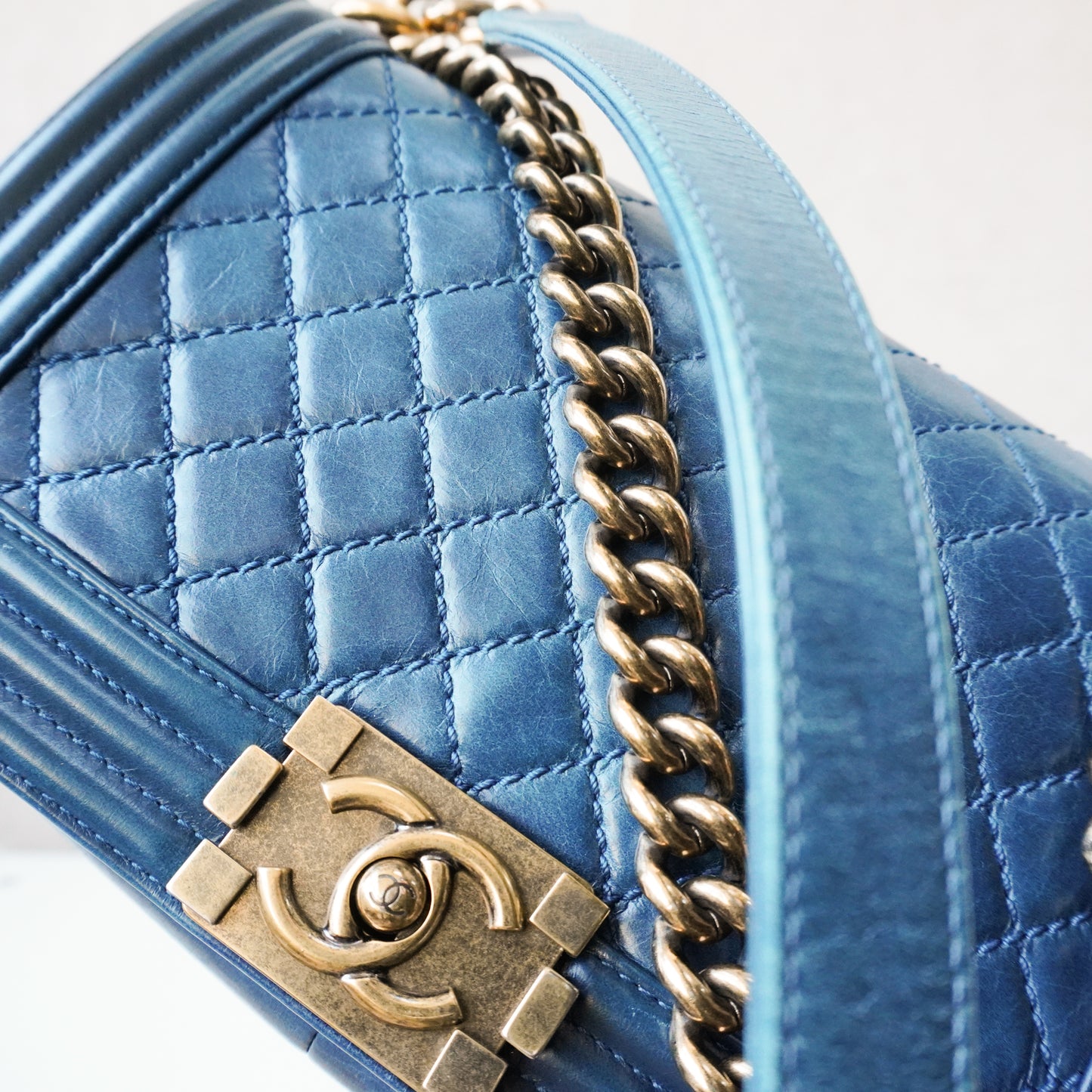 Chanel Boy Bag Petrol Blue - Medium