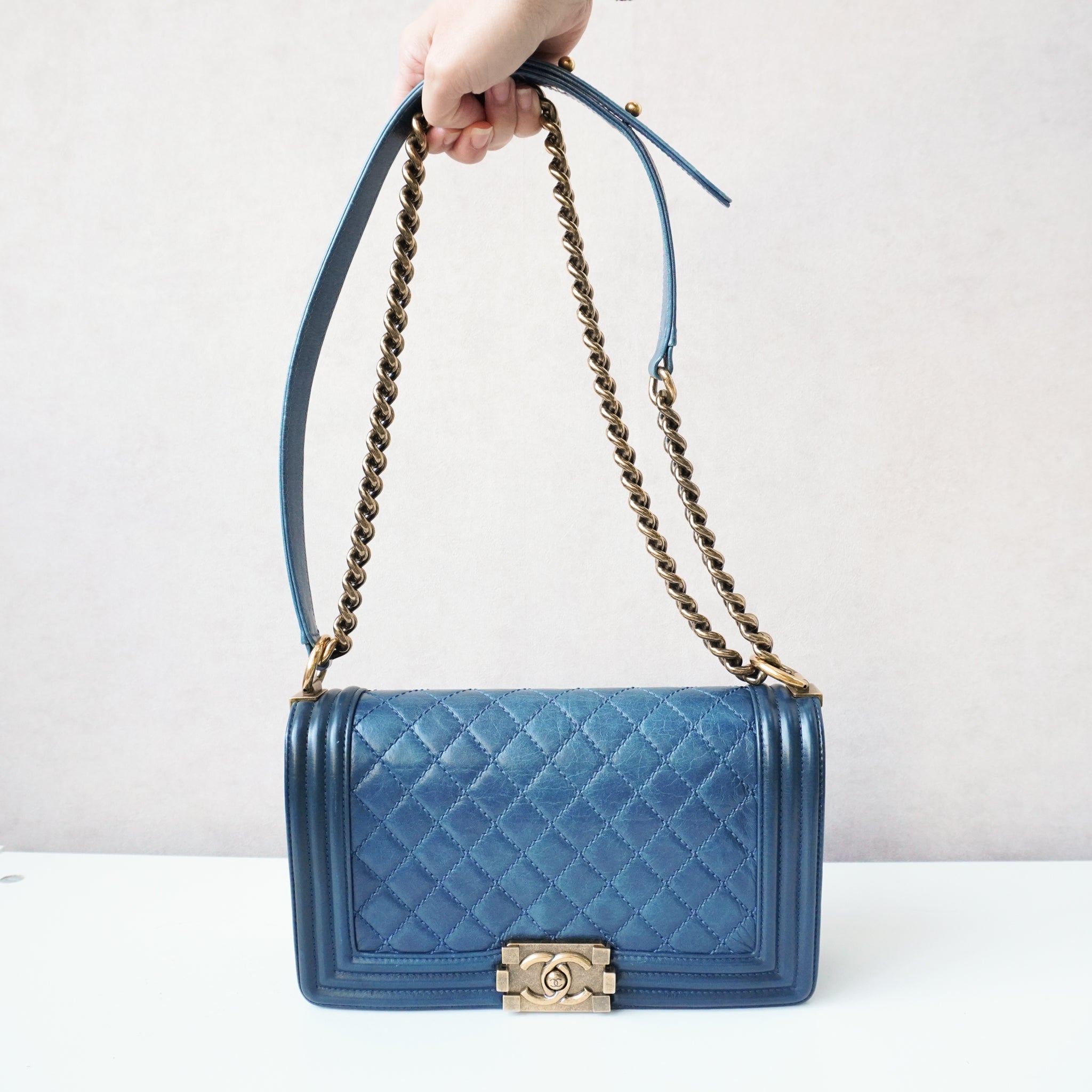 Chanel Boy Bag Petrol Blue - Medium