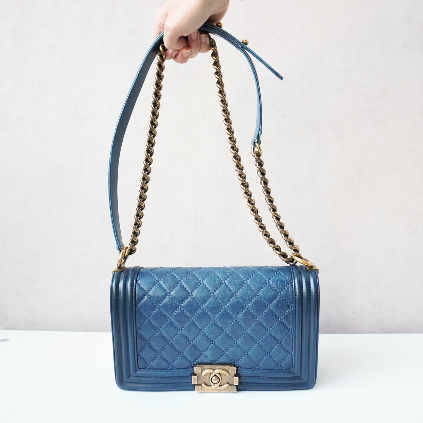 Chanel Boy Bag Petrol Blue - Medium