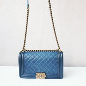 Chanel Boy Bag Petrol Blue - Medium