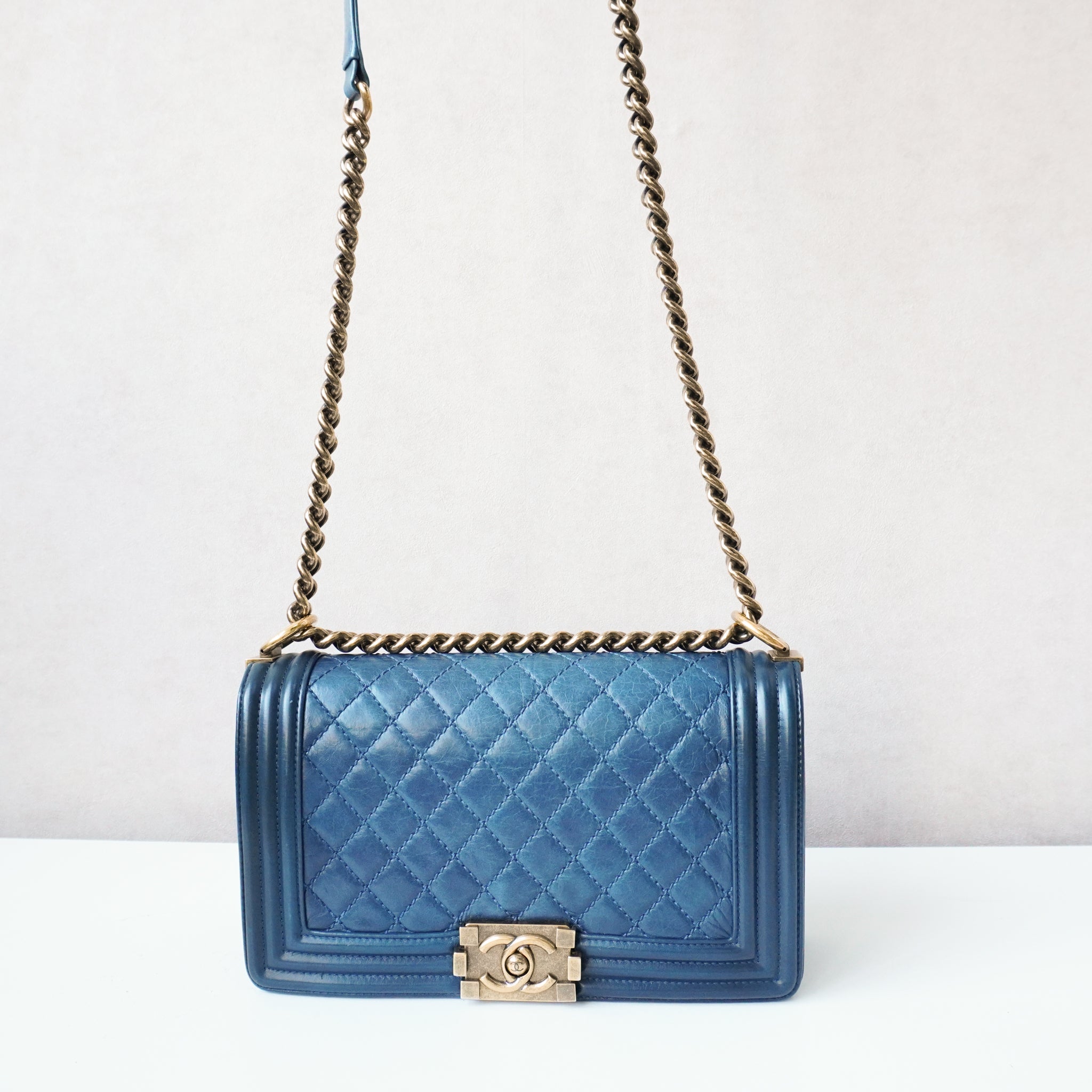 Chanel Boy Bag Petrol Blue - Medium