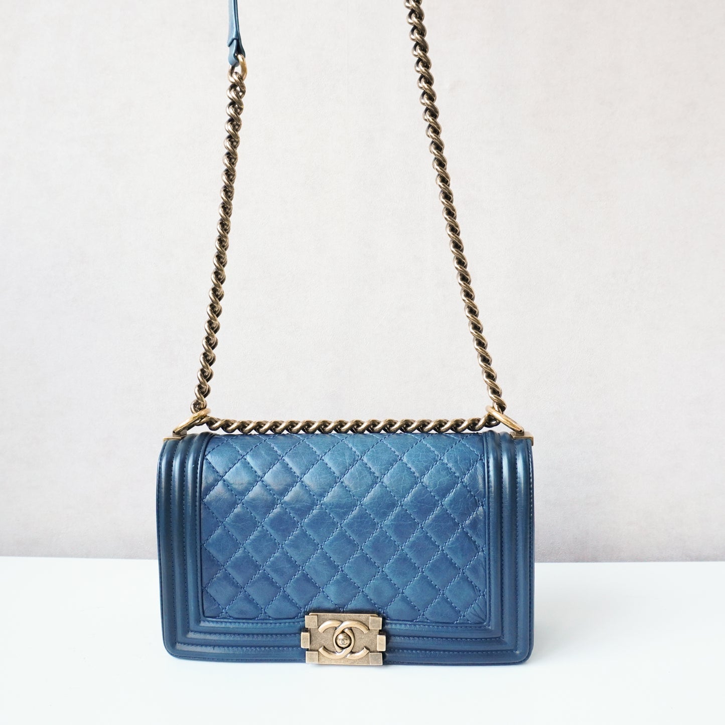 Chanel Boy Bag Petrol Blue - Medium