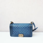 Chanel Boy Bag Petrol Blue - Medium