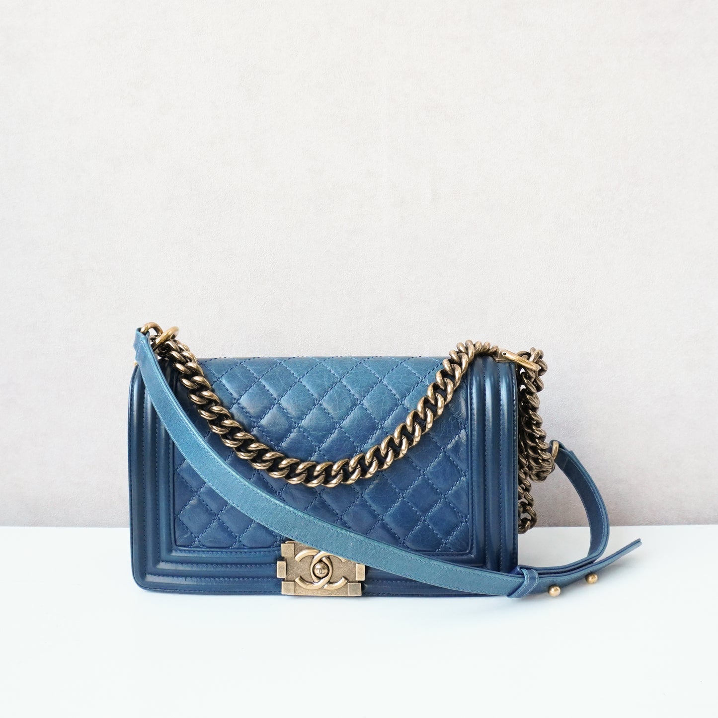 Chanel Boy Bag Petrol Blue - Medium