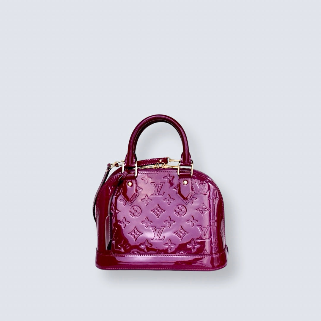 Louis Vuitton Alma BB Vernis Bordeaux Red