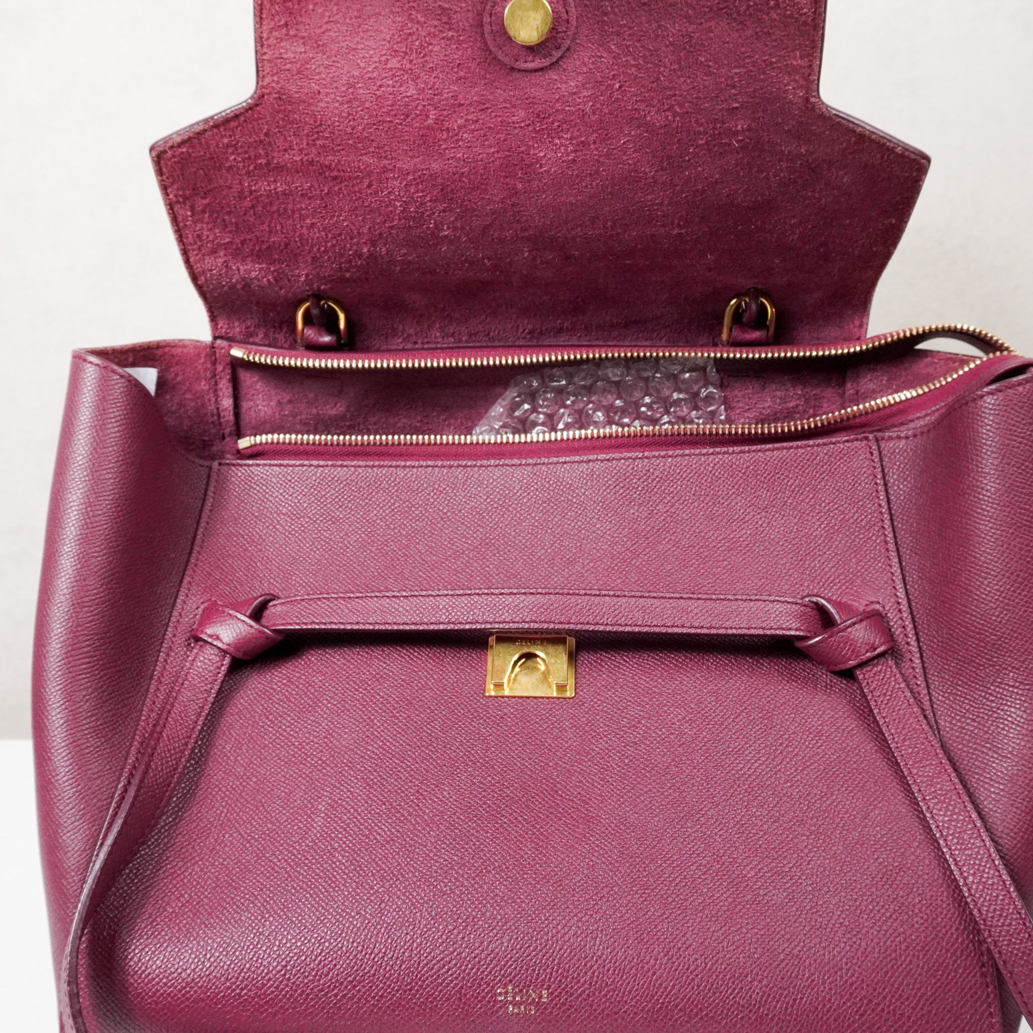 Celine Mini Belt Bag Burgundy