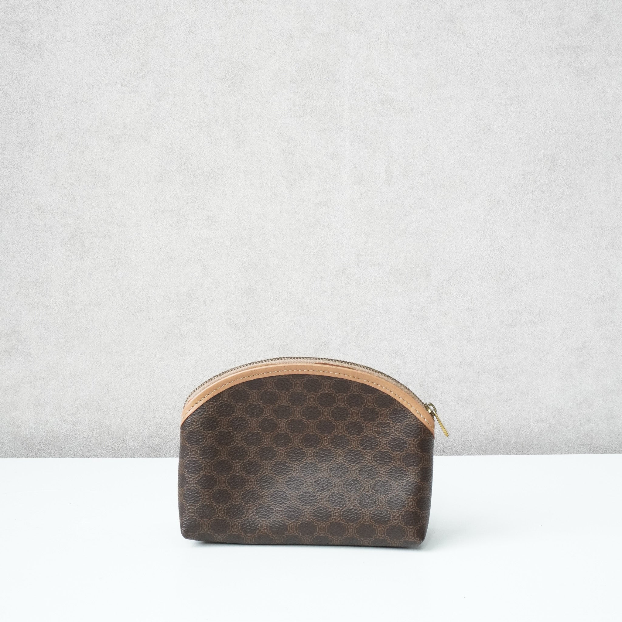Céline Triumph Coated Canvas Make Up Pouch