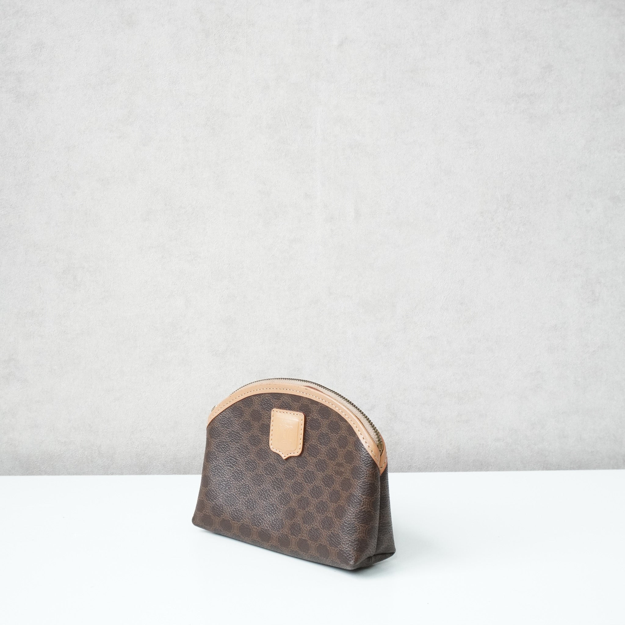 Céline Triumph Coated Canvas Make Up Pouch