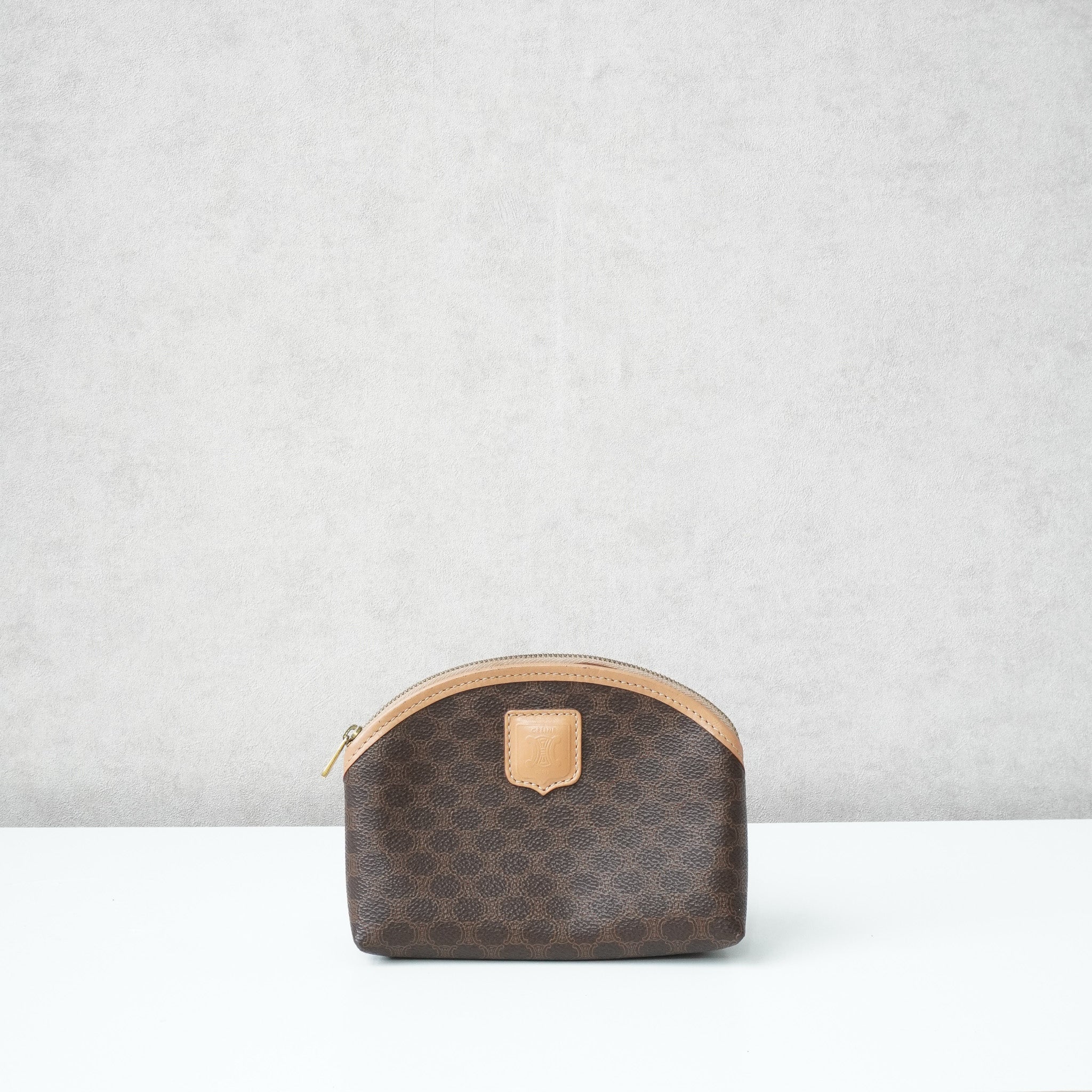 Céline Triumph Coated Canvas Make Up Pouch