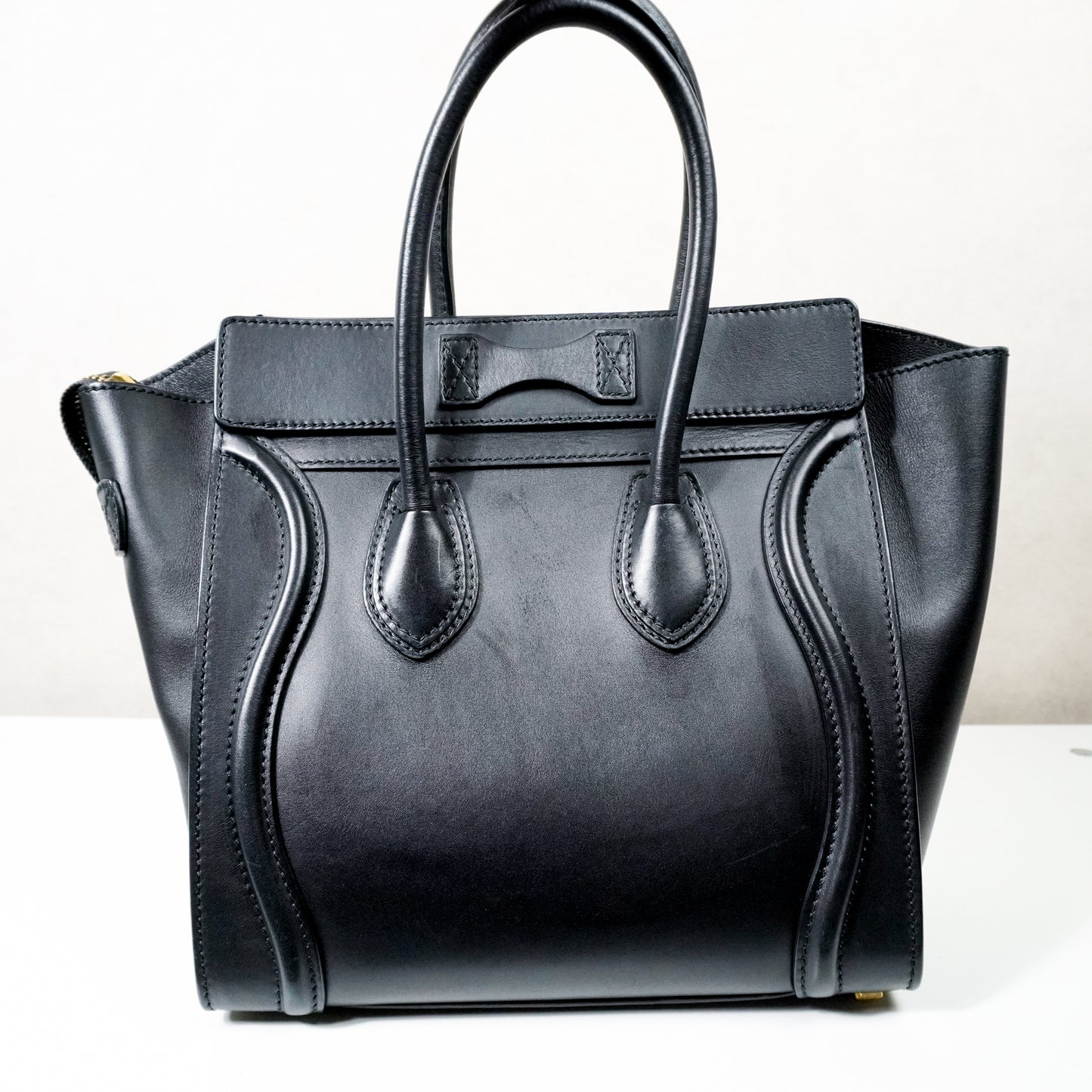 Celine Micro Luggage Shopper Black