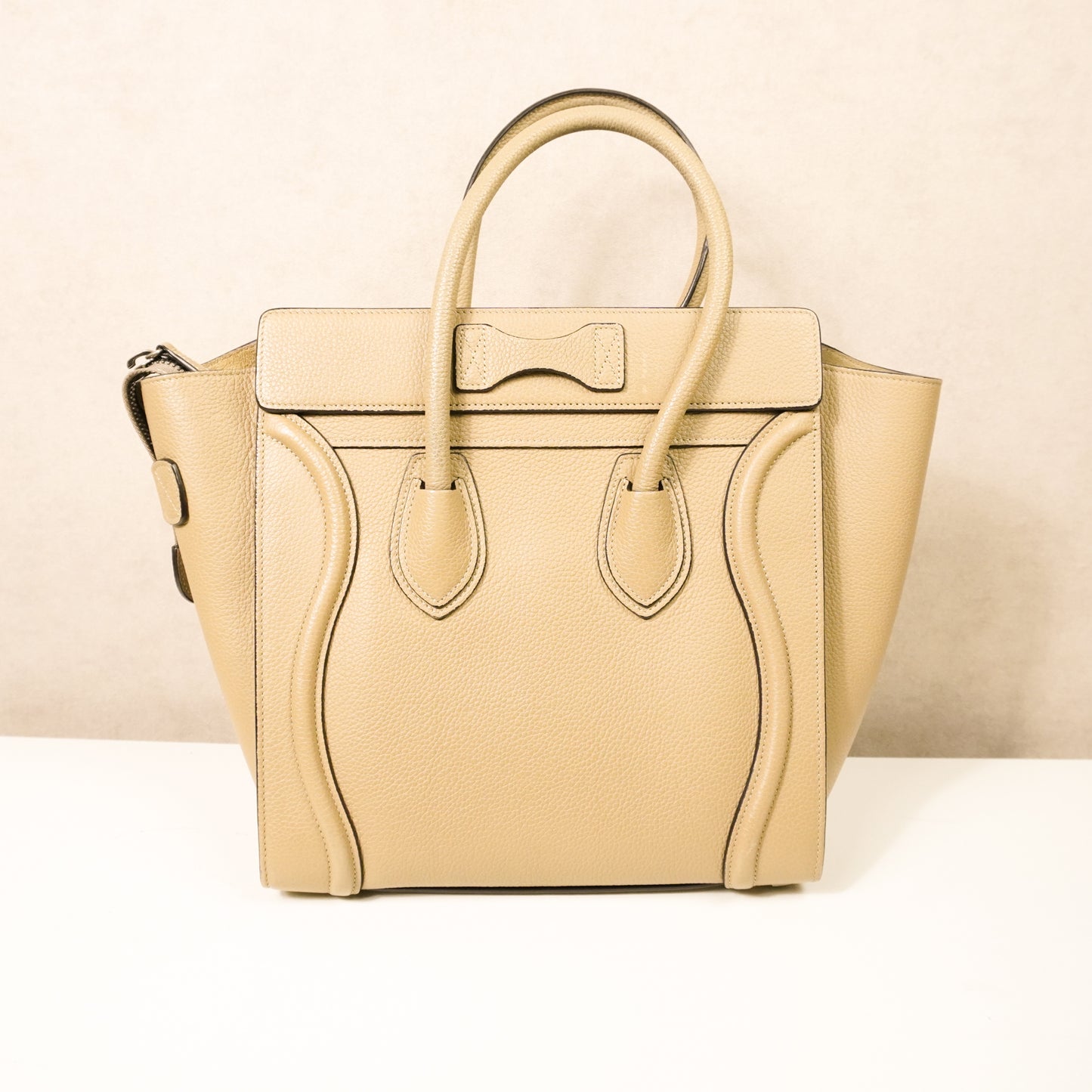 Celine Micro Luggage Shopper Beige + dustbag
