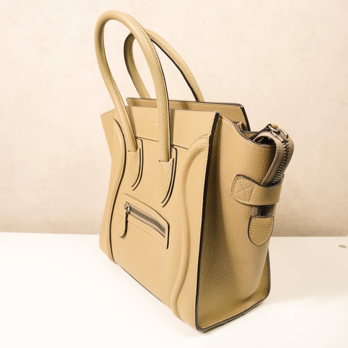 Celine Micro Luggage Shopper Beige + dustbag