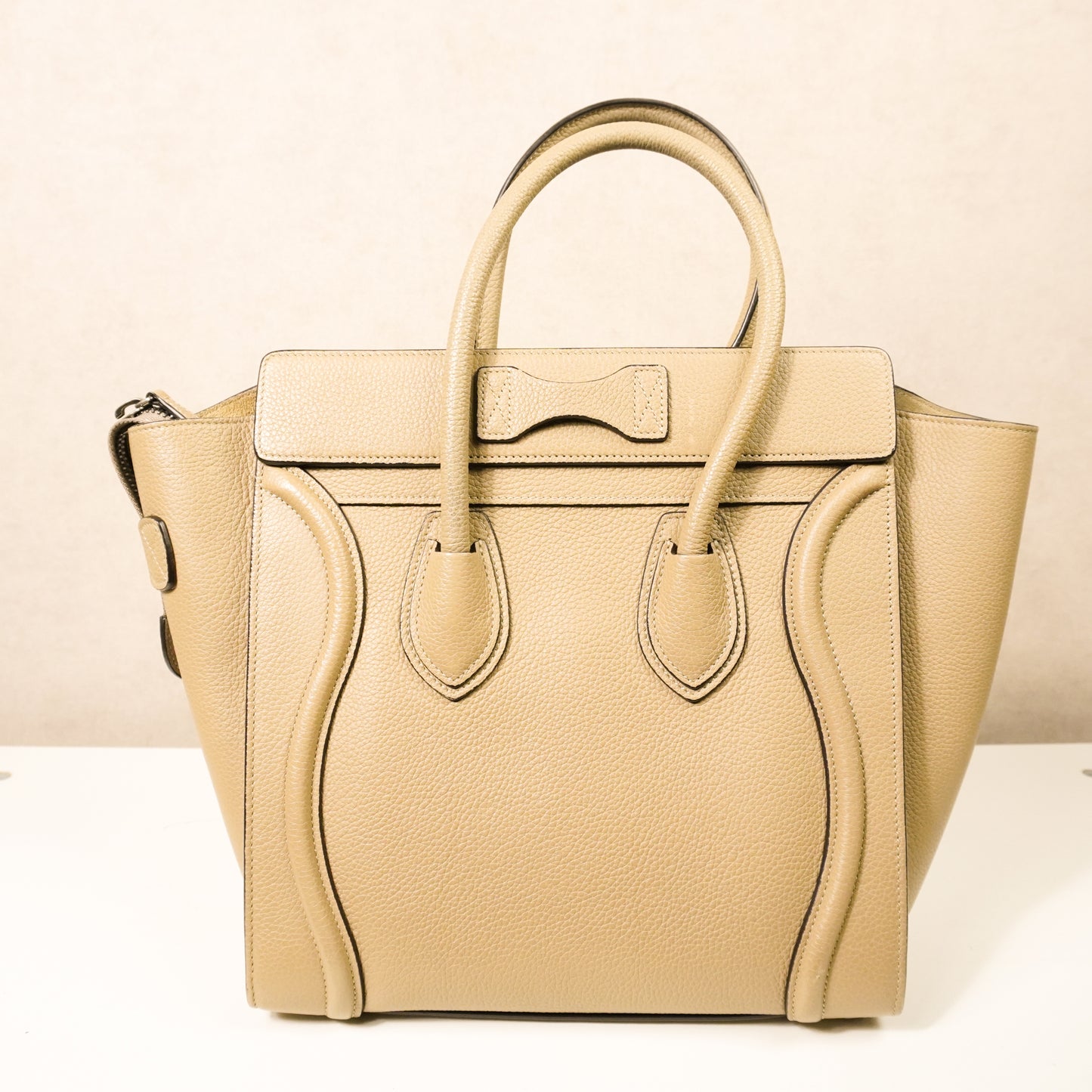 Celine Micro Luggage Shopper Beige + dustbag
