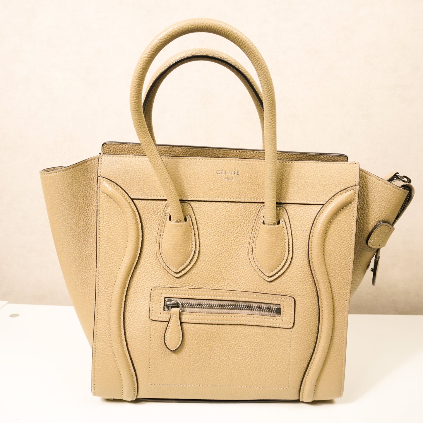 Celine Micro Luggage Shopper Beige + dustbag