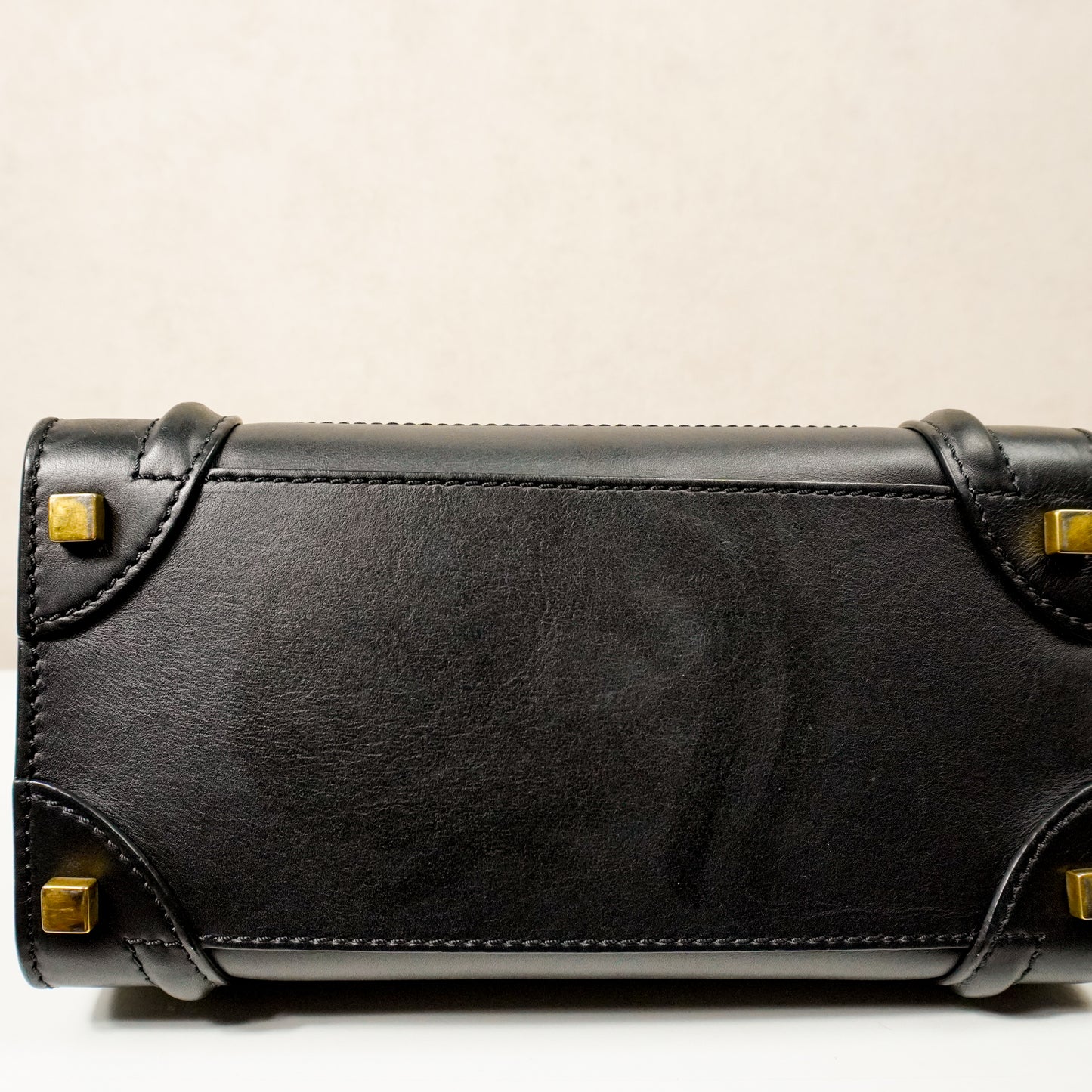 Celine Micro Luggage Shopper Black