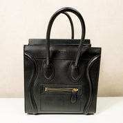 Celine Micro Luggage Shopper Black