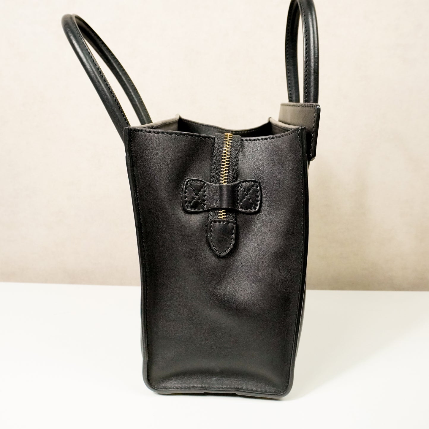 Celine Micro Luggage Shopper Black
