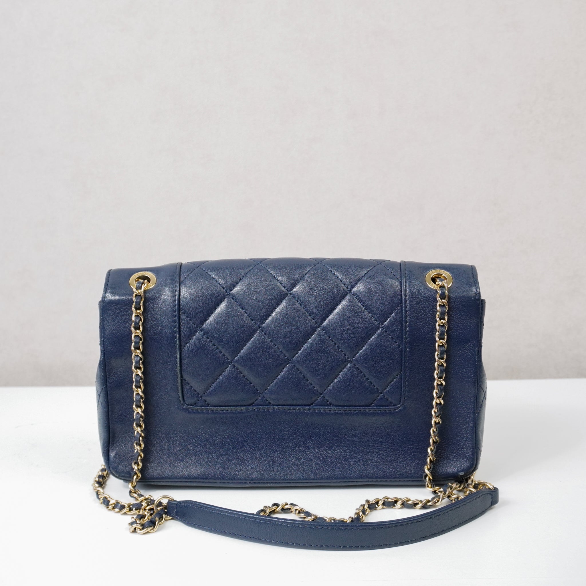 Chanel Mademoiselle Crossbod Bag Navy Blue