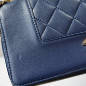 Chanel Mademoiselle Crossbod Bag Navy Blue
