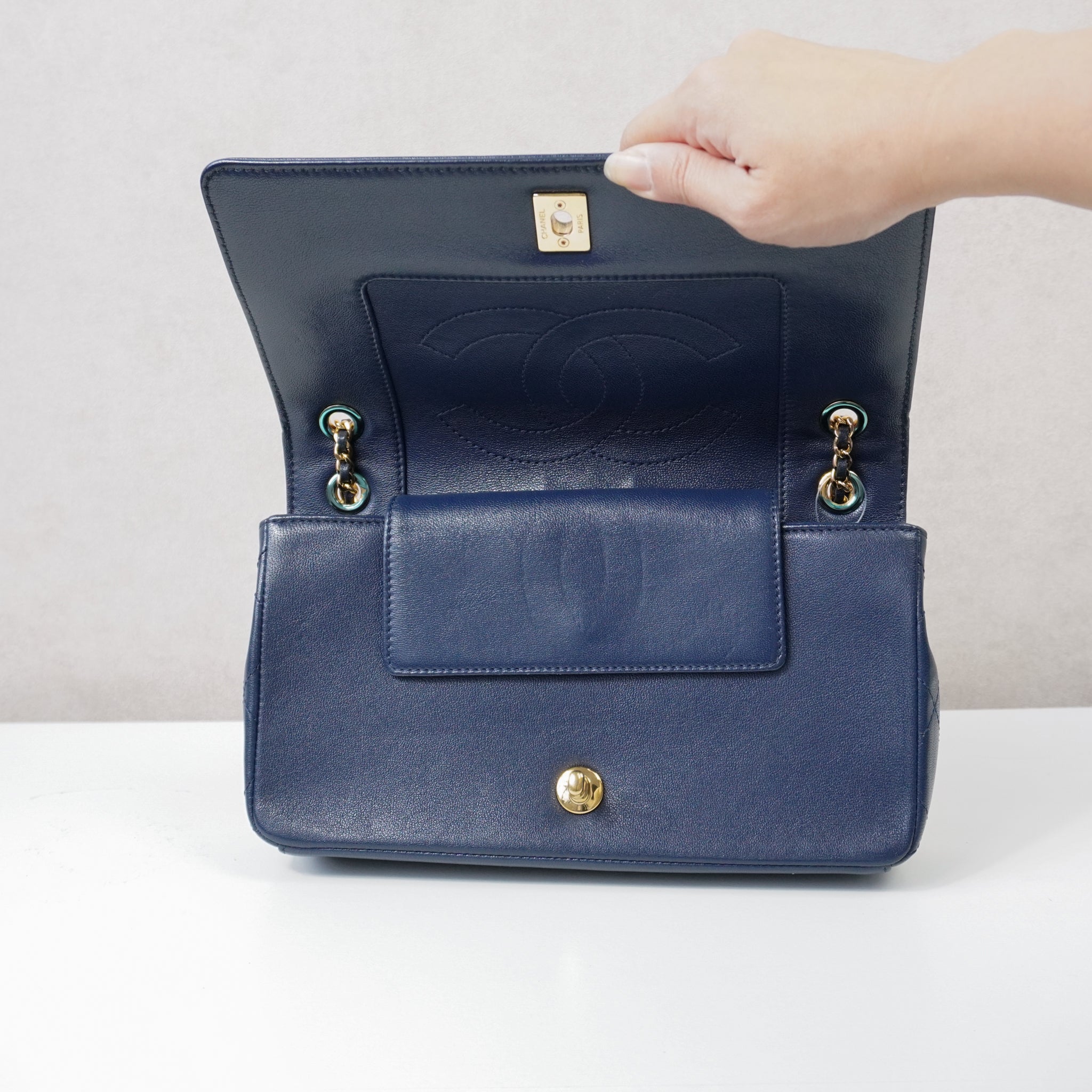 Chanel Mademoiselle Crossbod Bag Navy Blue