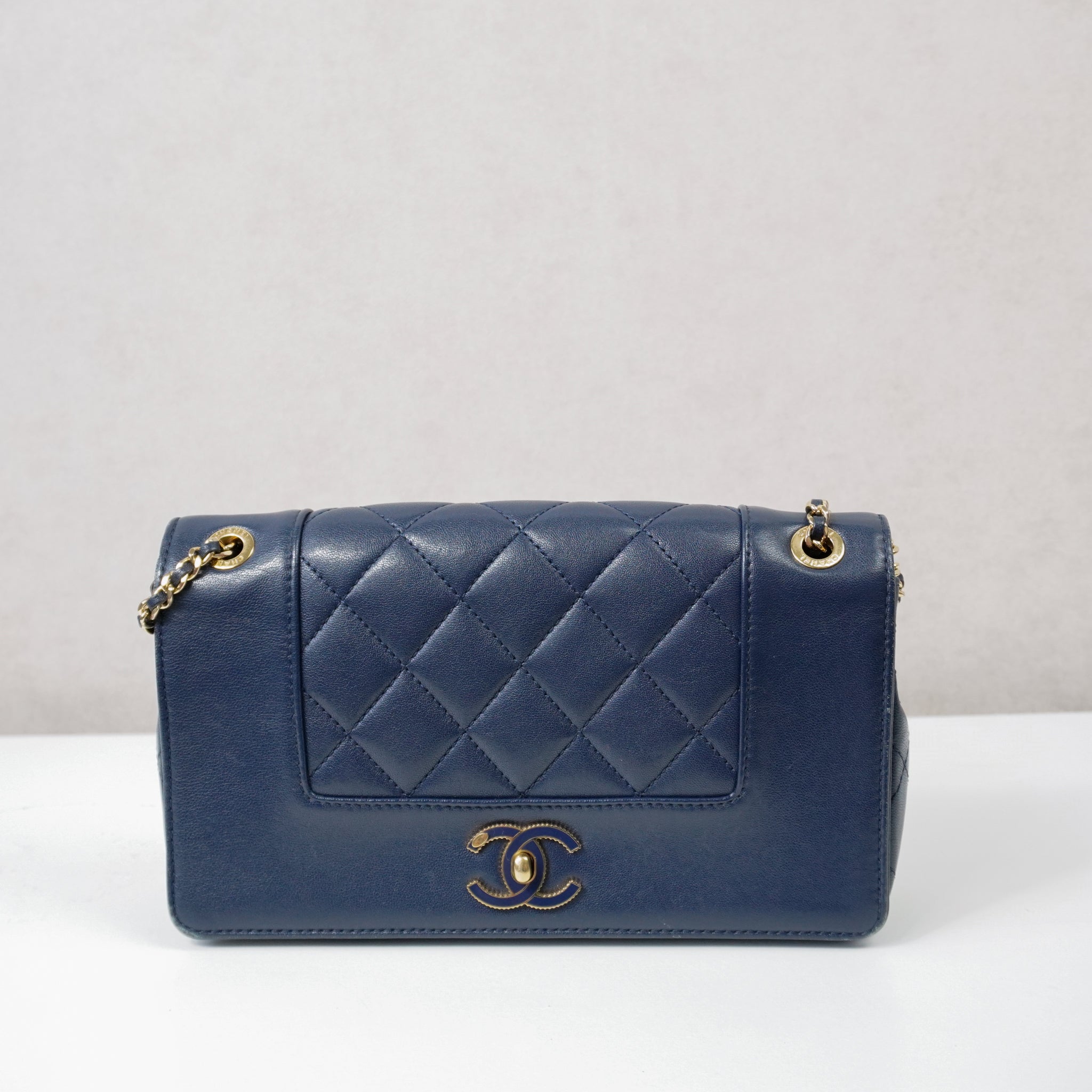 Chanel Mademoiselle Crossbod Bag Navy Blue